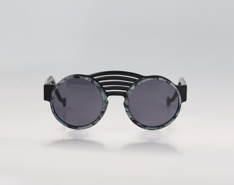 Traction Productions Wallis Glacier, Vintage 90s unique steampunk circle sunglasses mens & women NOS