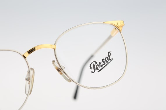 Persol Ratti Alya, Vintage 90s gold and silver sq… - image 6