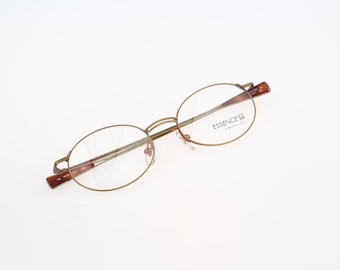 Essence 63 COP, anteojos vintage de los años 90 con montura ovalada, únicos, en oro antiguo, para hombre y mujer, NOS