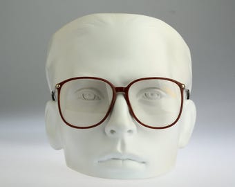 Silhouette M 1705 C 1337, Vintage 80s gold and tortoise lightweight oversized square butterfly eyeglasses frames mens & womens / NOS
