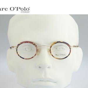 Marc O&#39;Polo by Metzler 3382 777, Vintage 90s gold and tortoise small circle round eyeglasses frames mens & womens NOS