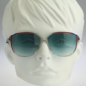 Silhouette M 1759 C 1903, Vintage 80s unique colorful & clear oversized butterfly sunglasses women, NOS