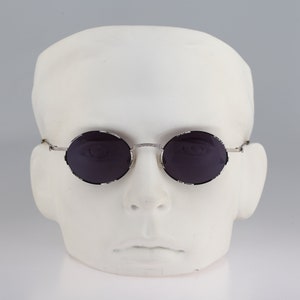 Contro Verse 3860 148 A7, Vintage 90s unique steampunk small round sunglasses mens and women, NOS