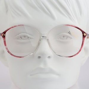 Silhouette M 1156 20 C 1483, Vintage 80s clear oversized round eyeglasses frames womens NOS