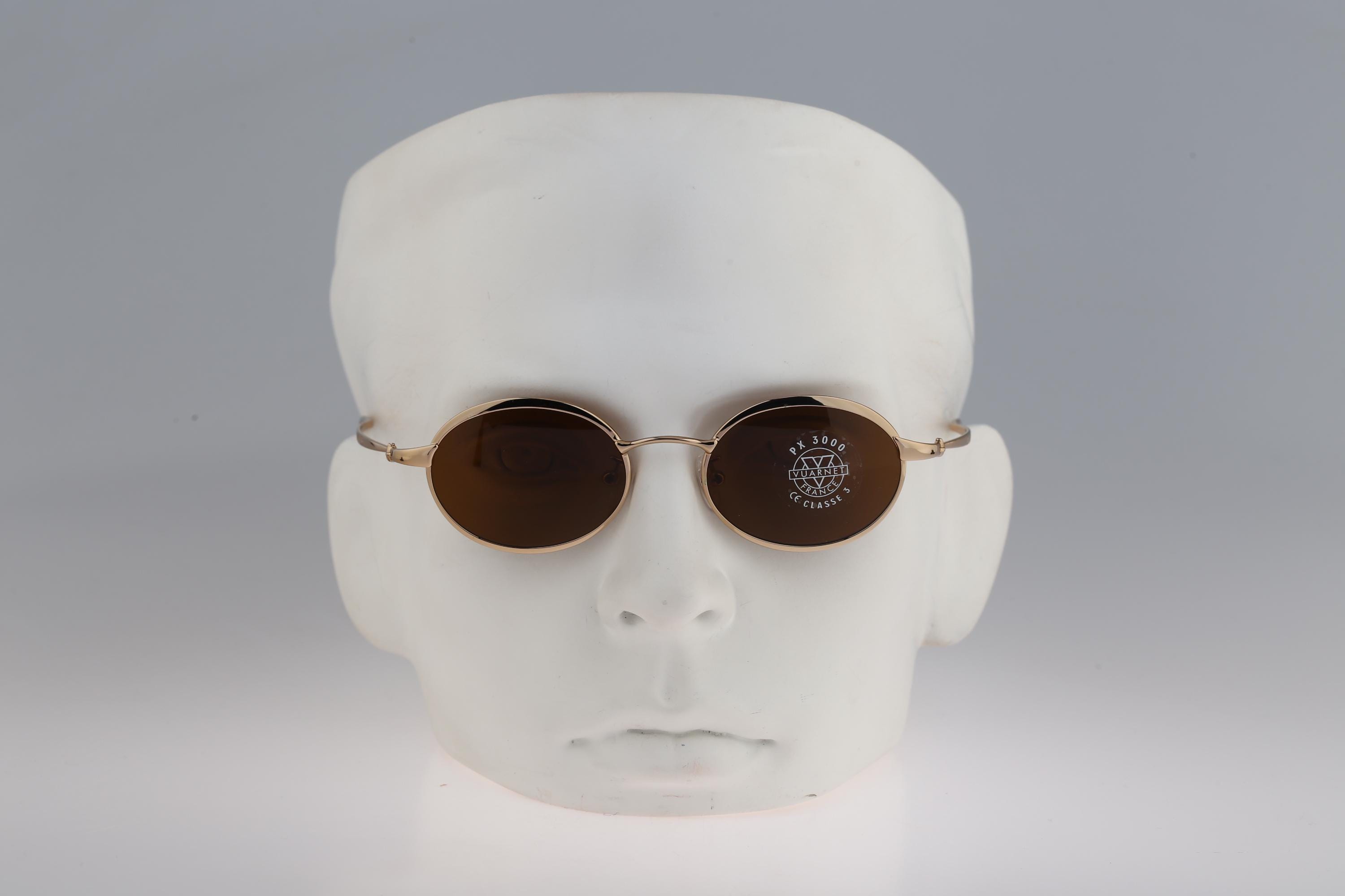 Genuine Vintage VUARNET France 066 Oval Gold Sunglasses Glass Made In France Buy Vuarnet 066, Vintage 90s Tempered Glass Lenses Unique  main image 2