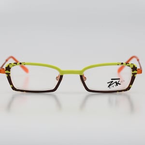 Zen Zenkid 2 MD, Vintage 2000s kid size rectangle cat eye eyeglasses frames womens NOS