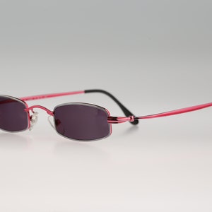 Lozza G5, Vintage 90s unique steampunk micro small rectangle sunglasses mens and women, NOS