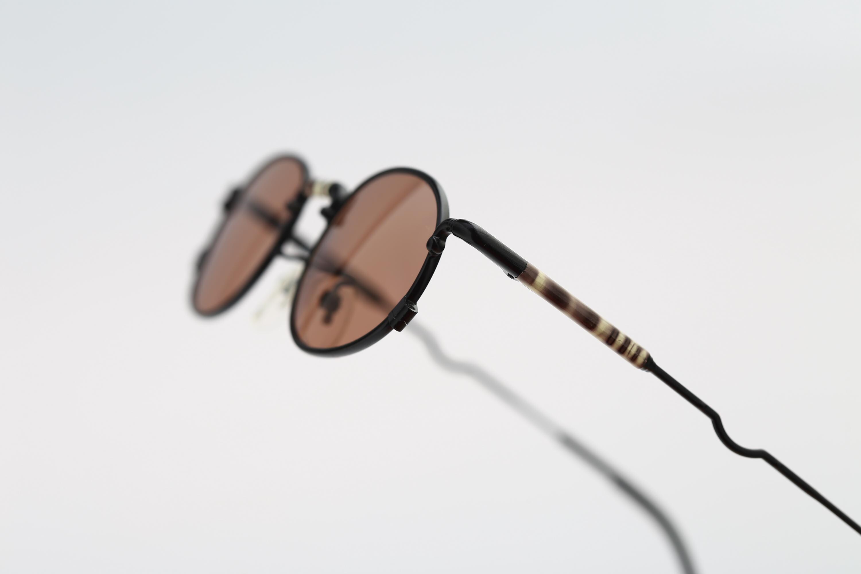 Chai SL 1 F Ti96, Vintage 90s Tinted Lenses Black Steampunk Small
