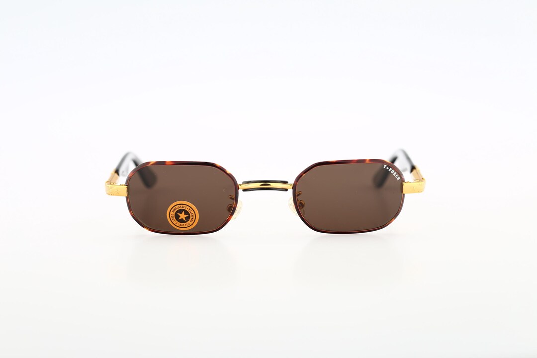 thumbnail image 2 of MCM Mens Hexagon Sunglasses - Gold Frame / Brown Mirror Lens (Model 126S) 2 of 6