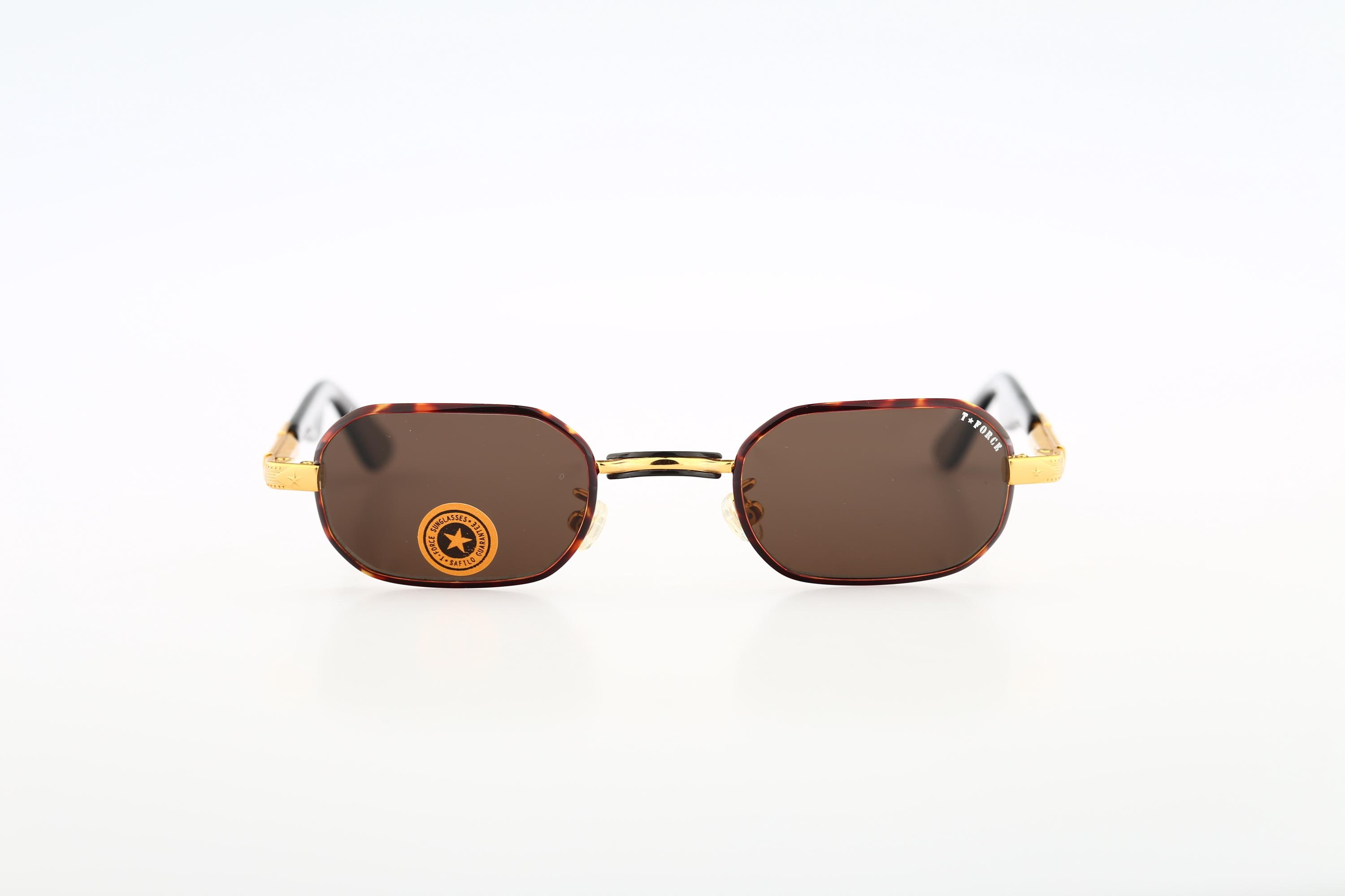 T Force by Safilo Mirage 6 SD6 65, Vintage 90s Gold & Tortoise