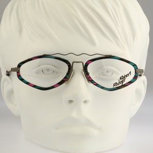 Robert Rudger 570 93, Vintage 90s unique crazy hexagon aviator glasses frames womens NOS