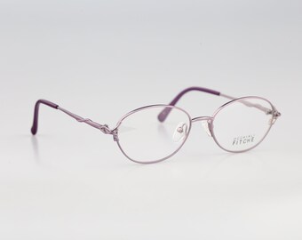 Occhiali Fitche FC 4013, montatura per occhiali ovale viola vintage anni '90 da donna NOS