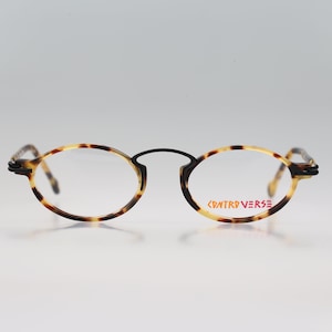 Contro Verse 3170 148 08, Vintage 90s havana tortoise oval eyeglasses frames mens & women / NOS