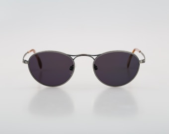 Antonio Miro 803 CG 952, Vintage 90s antique silver small round sunglasses women, NOS