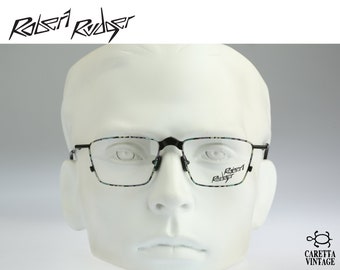 Robert Rudger 0830 010-33, vintage jaren 90 unieke kleurrijke vierkante brilmonturen heren en dames / NOS