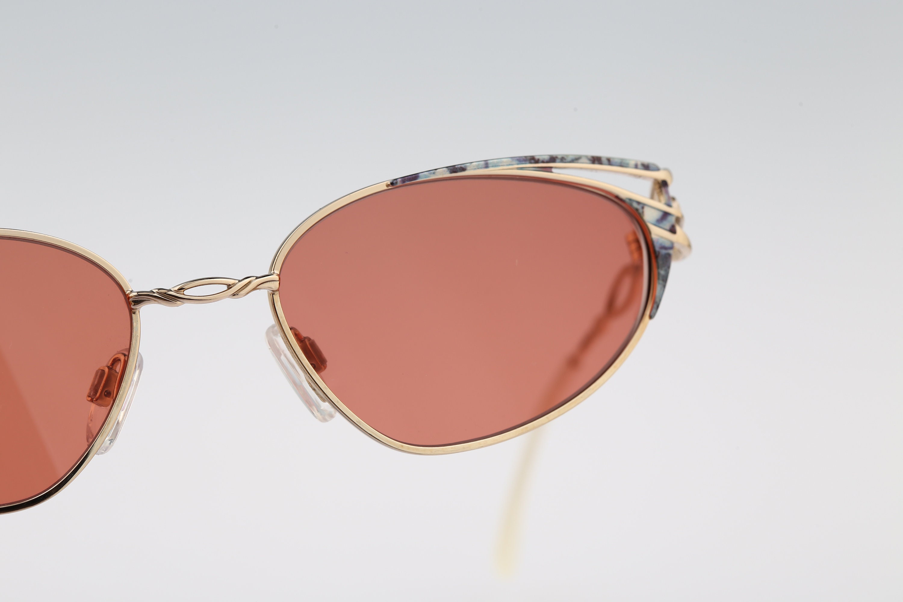 Ted Baker pink and gold cat eye sunglasses Ted Baker TWS159 Sunglasses | FramesDirect.com main image 3