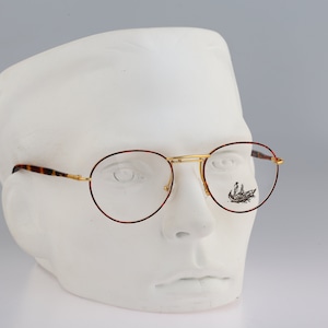 Gian Carlo Tor 83 04, Vintage 90s gold and tortoise panto round eyeglasses frames mens & womens NOS