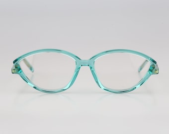 Silhouette M 1778 C 5653, Vintage 90s unique clear cat eye glasses frames womens NOS