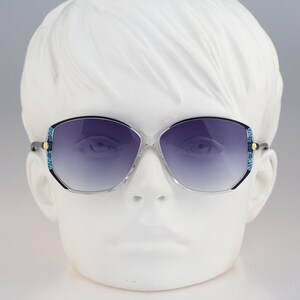 Silhouette M 1793 20 C 2342, Vintage 80s clear and colorful oversized butterfly sunglasses women / NOS