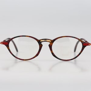Mondi by Metzler 2012 537, Vintage 90s unique tortoise oval glasses frames womens NOS