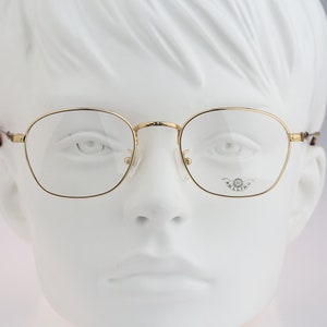 Rolling 630, Vintage 90s gold square eyeglasses frames mens & womens / NOS