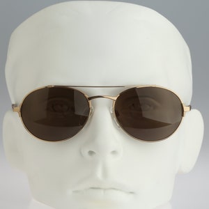 Silhouette M 7196 V 6050, Vintage 90s gold round aviator sunglasses men & women NOS