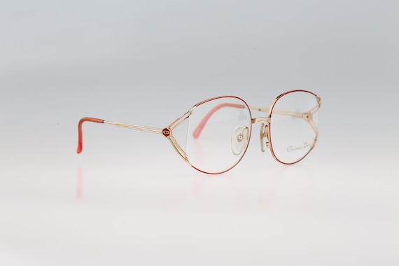 Christian Dior 2590 43, Vintage 80s gold and red … - image 2