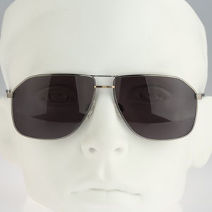 Silhouette M 7083 / 80 V 6035, Vintage 80s unique gray angular rectangle sunglasses men NOS