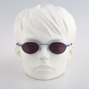 Marc O&#39;Polo by Metzler 3385 112, Vintage 90s blue unique small oval sunglasses men & women NOS