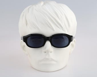 Nouvelle Vague London P1, lunettes de soleil carrées noires vintage des années 90 pour hommes et femmes NOS