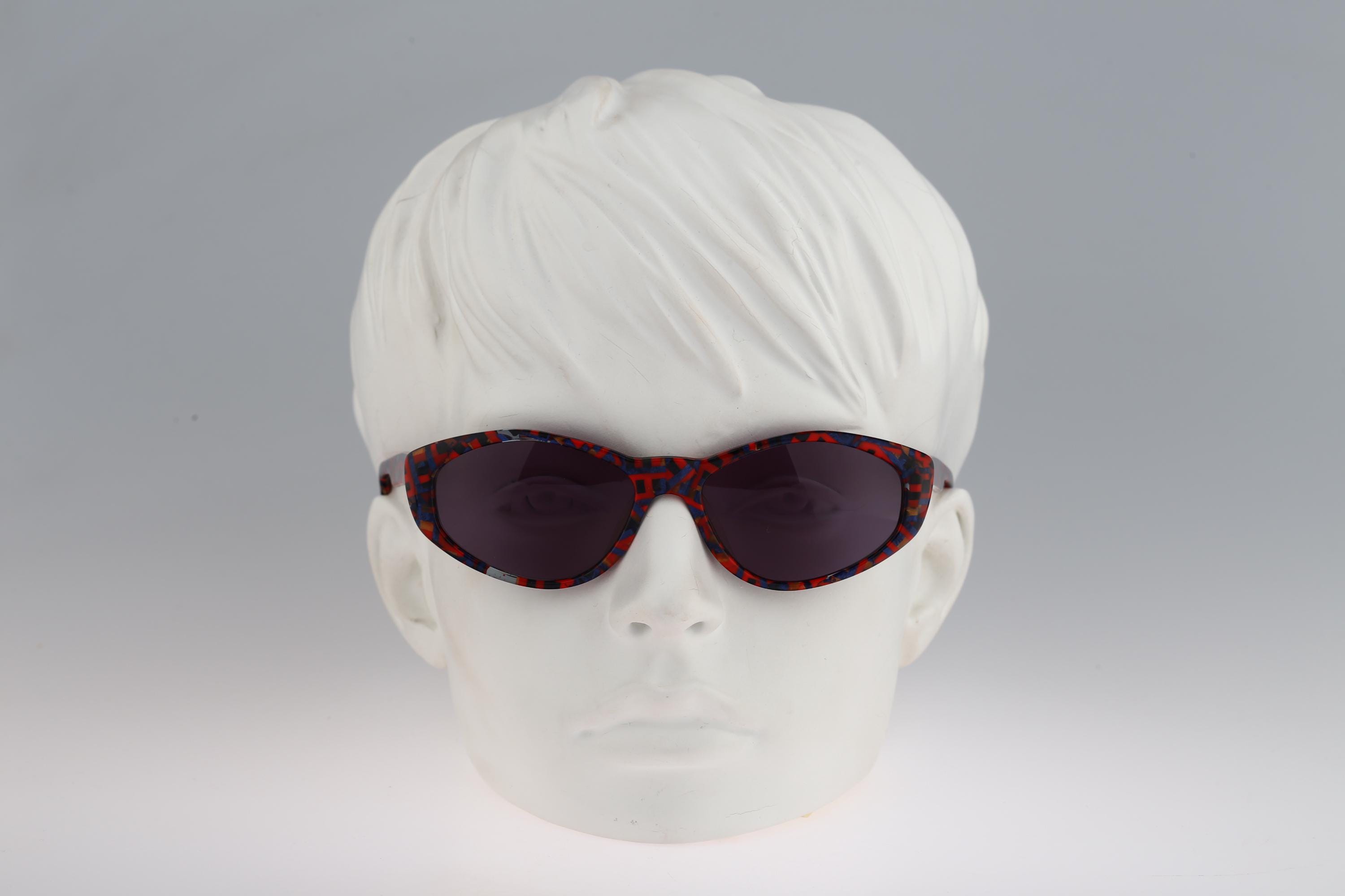 Enrico Coveri Vintage Red Green Mottled Sunglasses Vintage Cébé 80s Alpine Ski Sunglasses Green Mirror  main image 2
