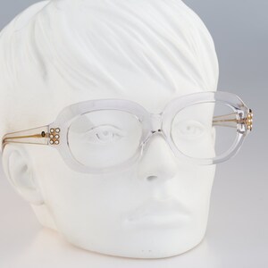 Nouvelle Vague Lassie P21, Vintage 80s clear large oversized square eyeglasses frames womens NOS