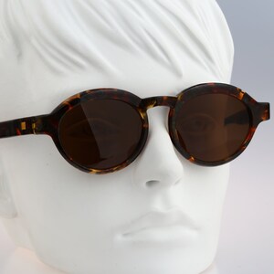 Round sunglasses, Minim&#39;s De Paris 3107 A, Vintage 90s unique tortoise panto sunglasses women NOS