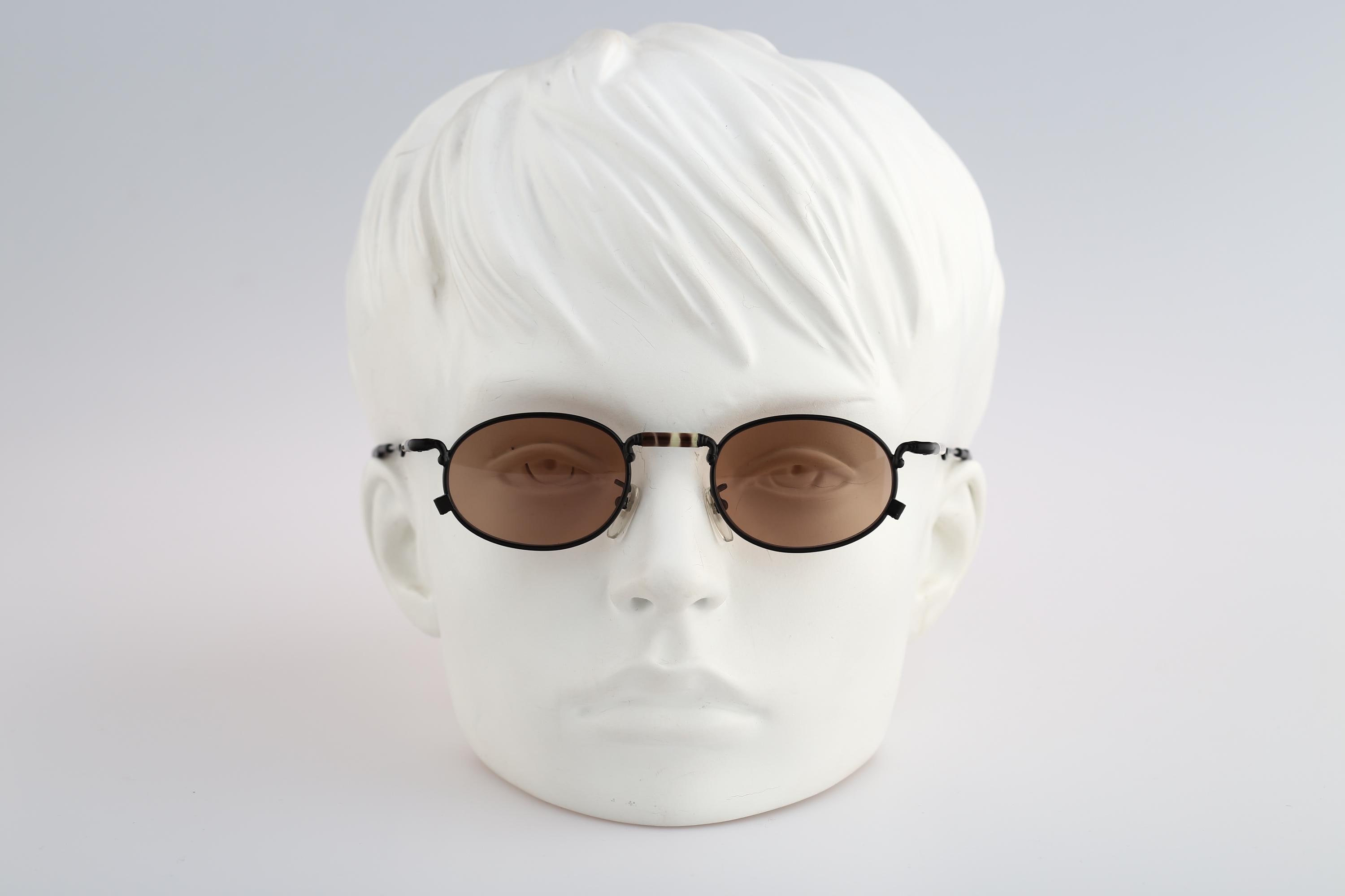 Chai SL 1 F Ti96, Vintage 90s Tinted Lenses Black Steampunk Small