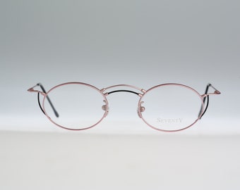 Setenta A10, anteojos vintage de los años 90, únicos, estilo steampunk, pequeños, ovalados, para hombre y mujer, NOS