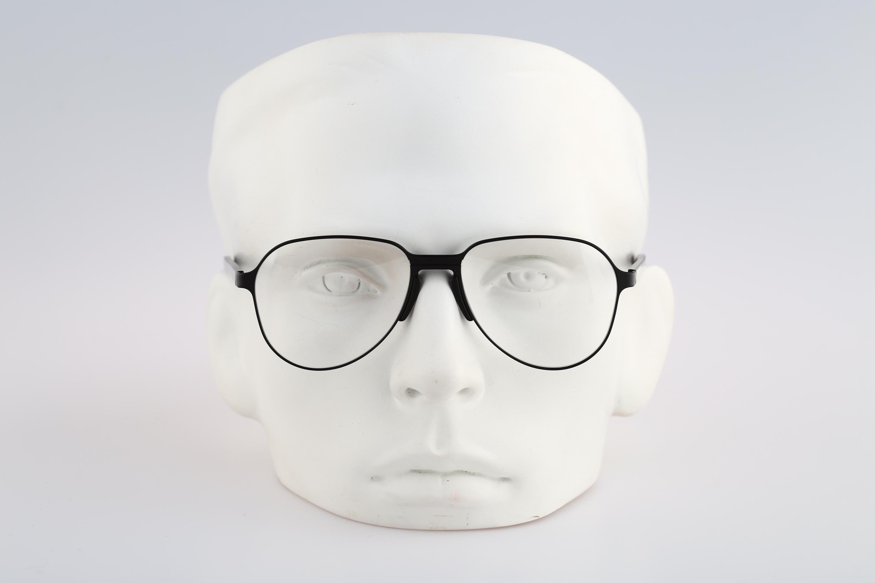 Andy Wolf White Heat Bodhi Col. A, 2000s black drop round glasses frames mens & womens NOS