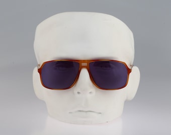 Silhouette M 2714 20 C 1455, Vintage 90s tortoise large rectangle aviator sunglasses men NOS