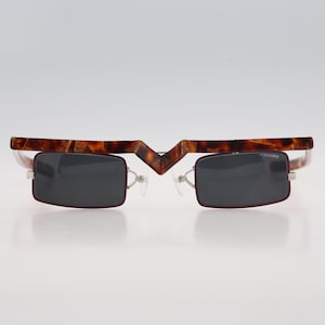 Texso by Solgir T 512, Vintage 90er Jahre Steampunk Schildkröte kleine Rechteck Sonnenbrille Herren & Frauen NOS
