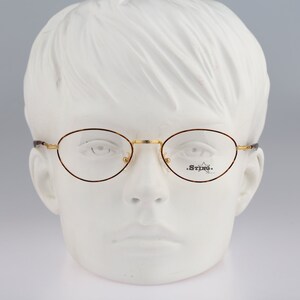Sting 4012 A27, Vintage 90s gold & tortoise small cat eye glasses frames womens NOS