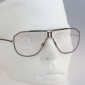 Rodier M 149 405, Vintage 80s oversized aviator glasses frames mens & womens NOS