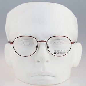 Montura de gafas vintage de los años 90 con forma de panto, redondas, con corona de bronce antiguo, para hombre y mujer, VO 3143 389 S de Florence Vogue, NOS