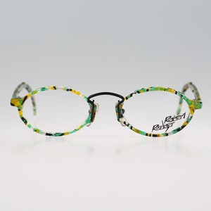Robert Rudger 0760 118 03, Vintage 90s unique colorful oval eyeglasses frames mens & womens NOS