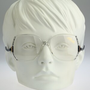 Silhouette M 1708 V 1358, Vintage 80s clear oversized octagon butterfly eyeglasses frames womens NOS