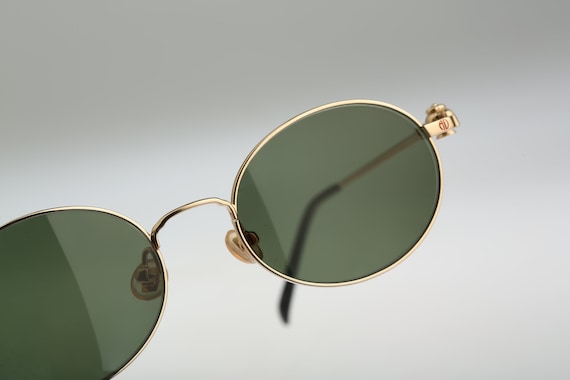 Alain Delon 3513, Vintage 90s Unique Steampunk Gold Oval
