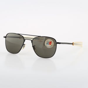 Randolph Engineering USA, gafas de sol de aviador cuadradas negras vintage de los años 90 para hombre y mujer NOS