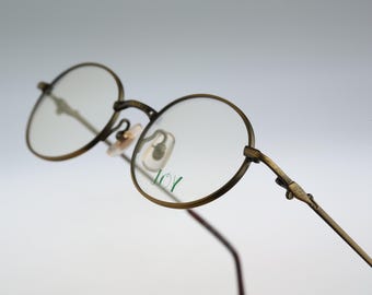 Joy 3604, petites montures de lunettes ovales en cuivre vintage des années 90 pour hommes et femmes NOS