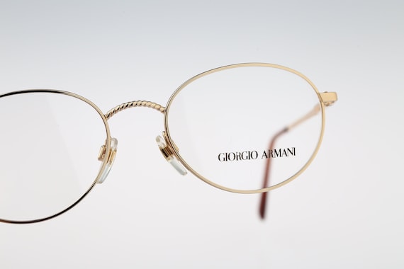 小物 90s GIORGIO ARMANI l glasses Giorgio Armani 222 743, Vintage 90s Gold Panto Round Eyeglasses