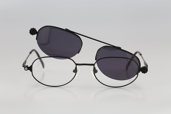 小物 jean paul gaultier glasses code Jean Paul Gaultier 56-7117, Vintage 90s Black Small Hexagon