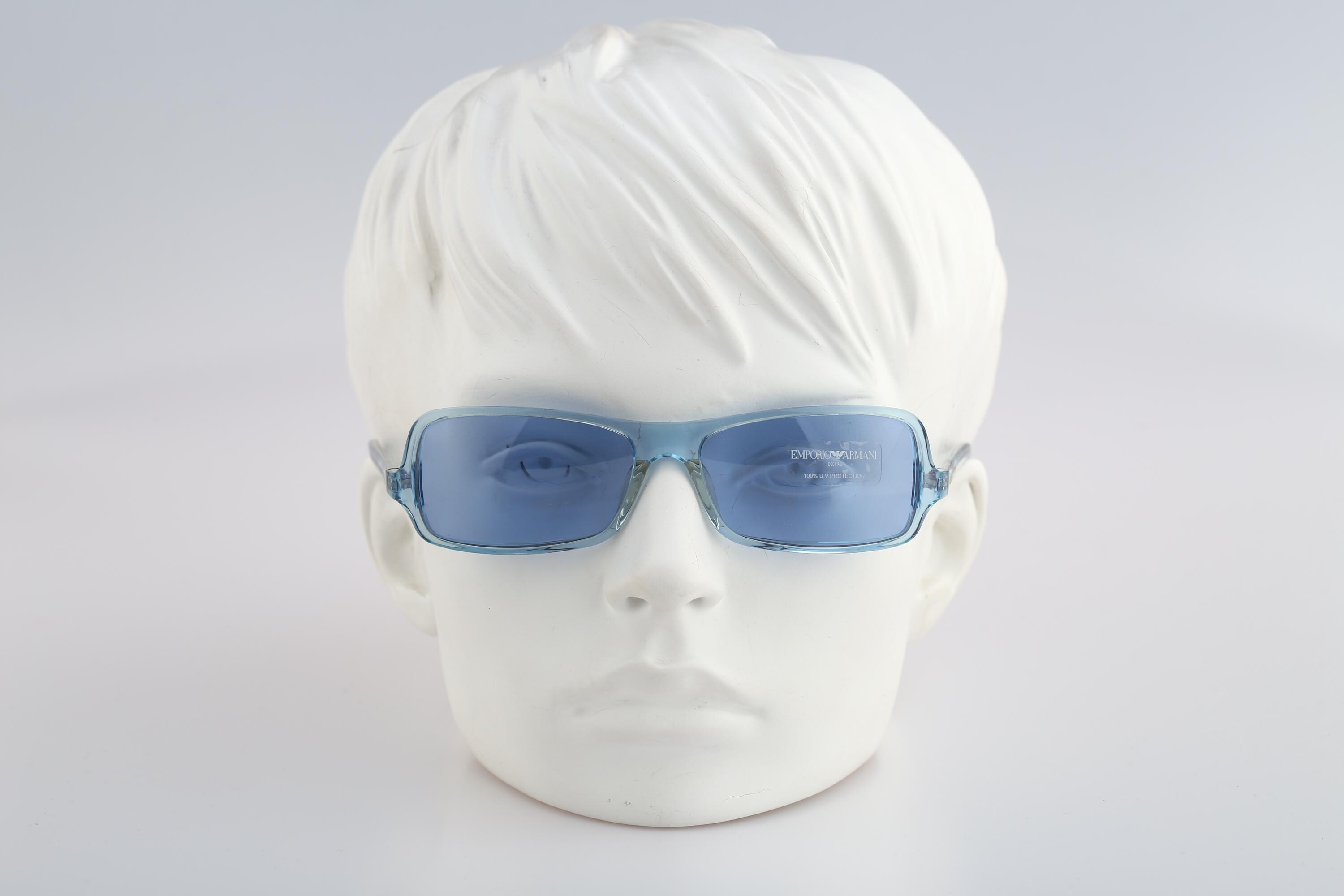 Emporio Armani 708 S 774 9, Vintage 2000s Navy Blue Lenses Wrap