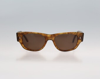 Nouvelle Vague Sliver S194, Vintage 90s tortoise kwadratowe okulary przeciwsłoneczne męskie i damskie NOS